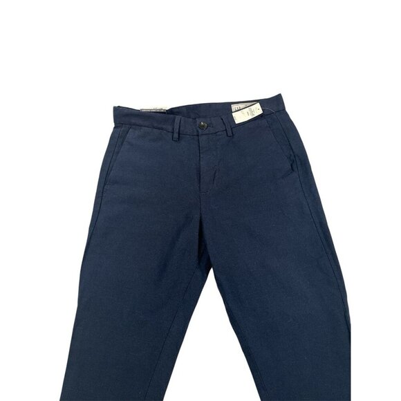 GAP Linen-Cotton Trousers in Slim Fit Navy Mens 28 X 30 - Picture 5 of 8